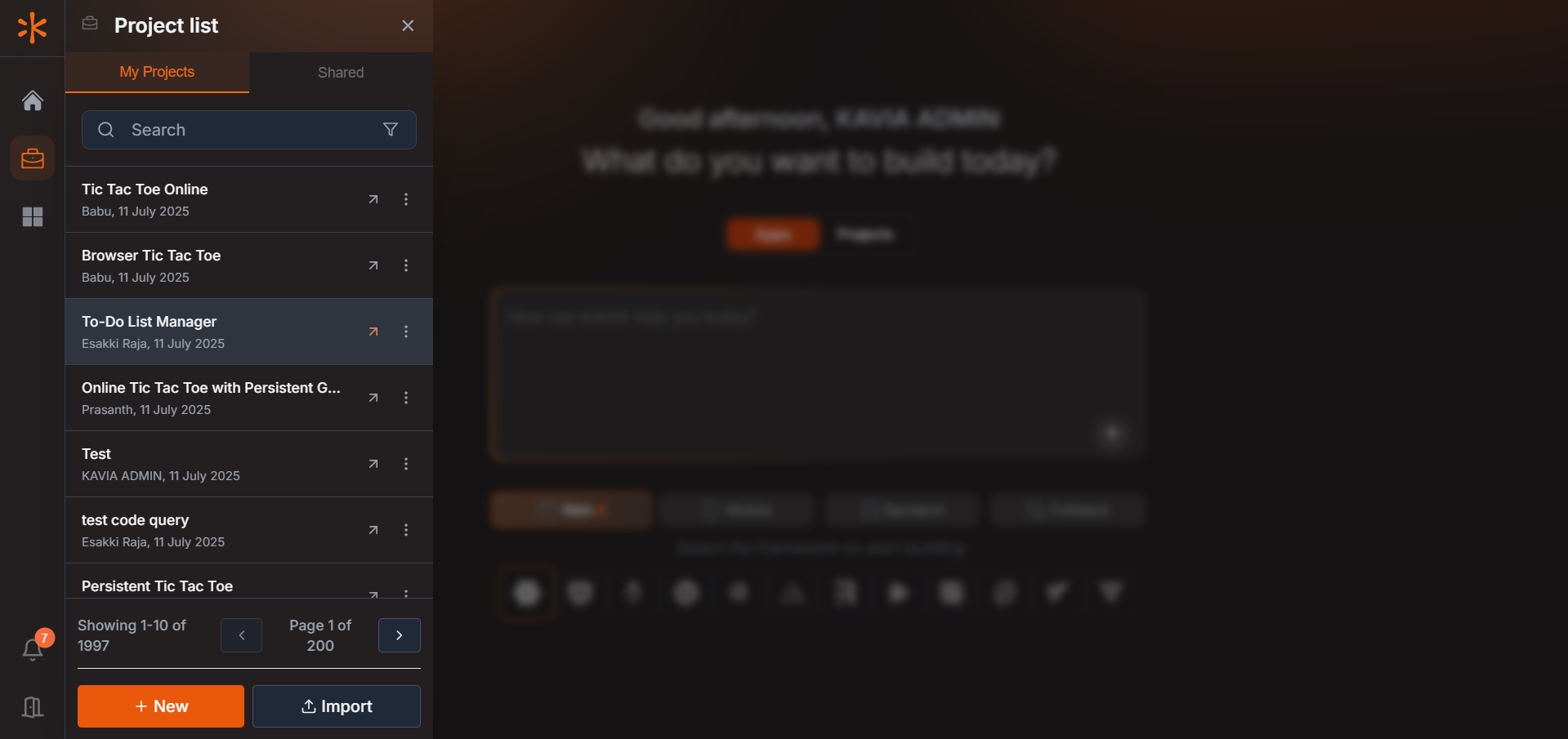 Collaborate with Kavia via Chat