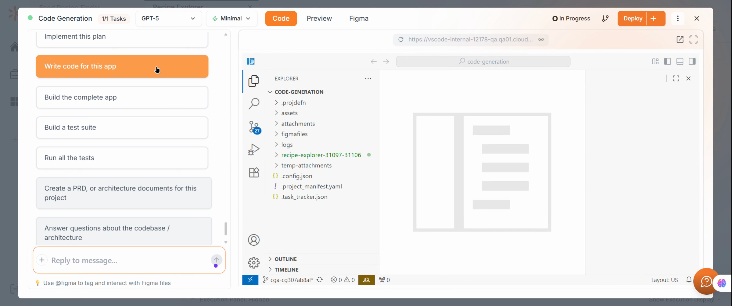 Illustration for Finalize and Generate Code