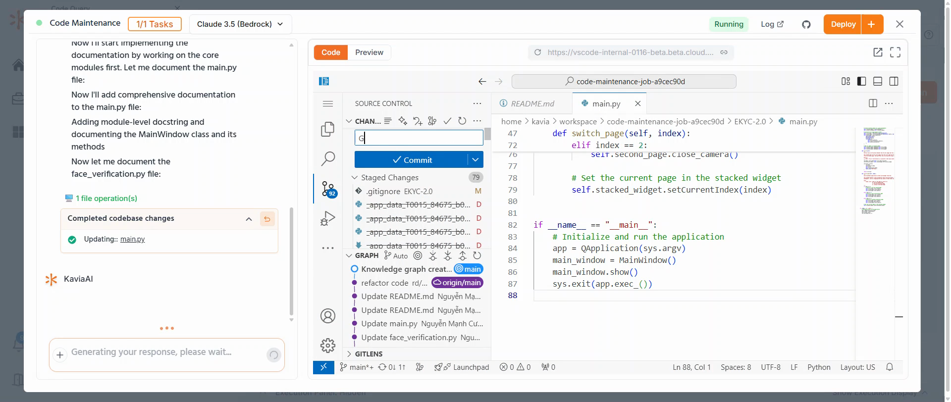 Illustration for Step 8: Provide a commit message and push the changes to maintain your updates.