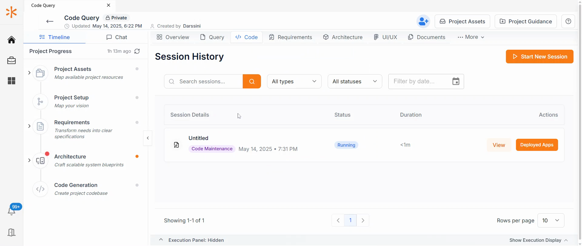 Illustration for Step 11: If you wish to work on multiple sessions in parallel, let the session run in the background.