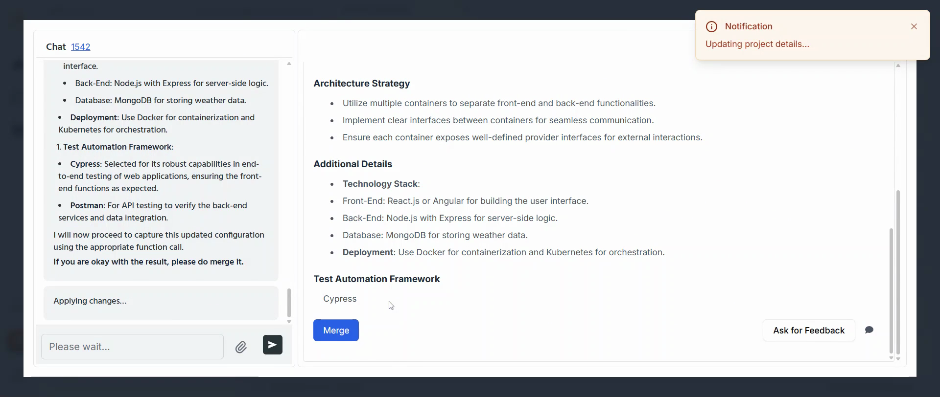 Illustration for Step 7: Merge your application.