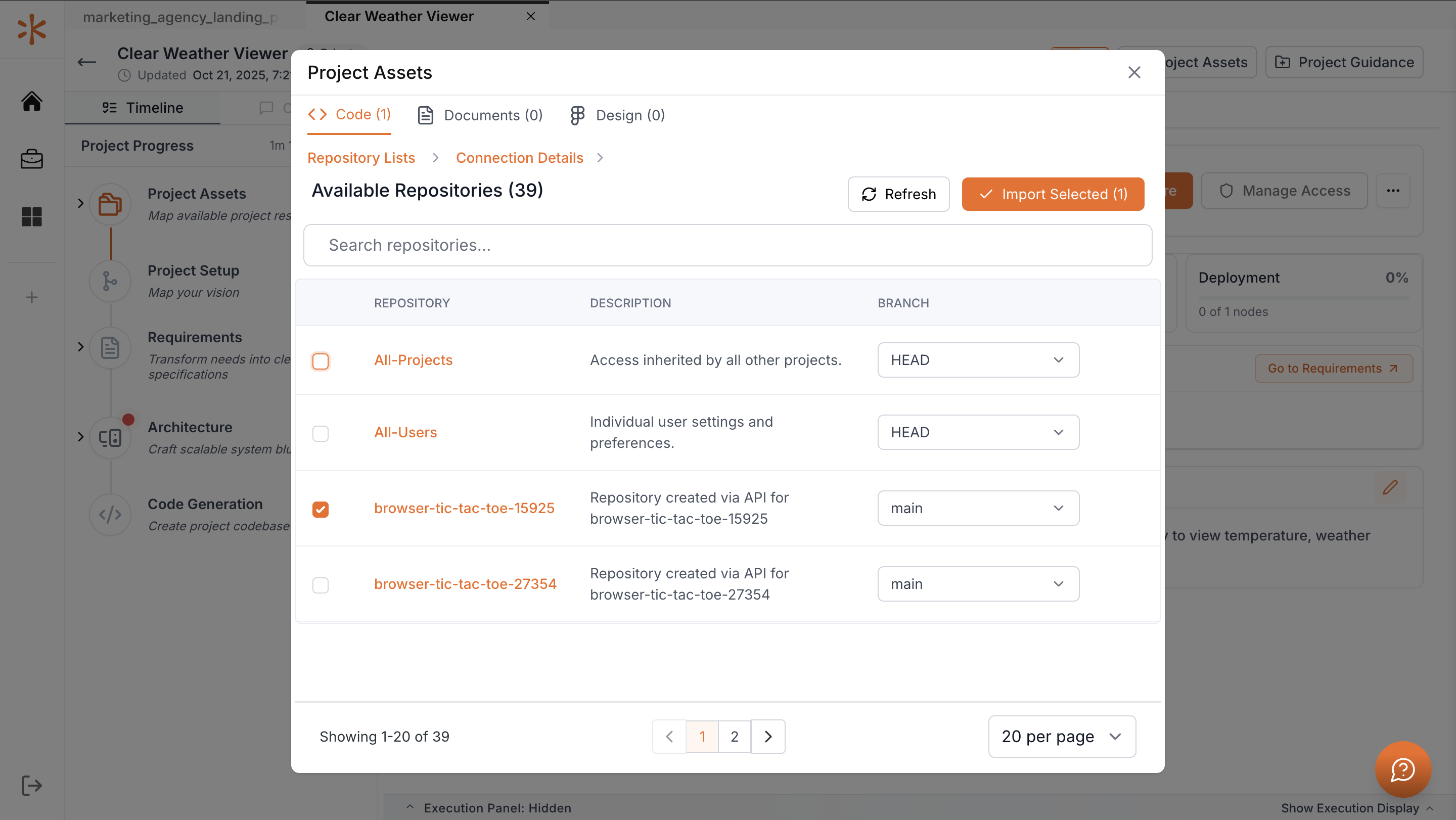 Illustration for Import repositories